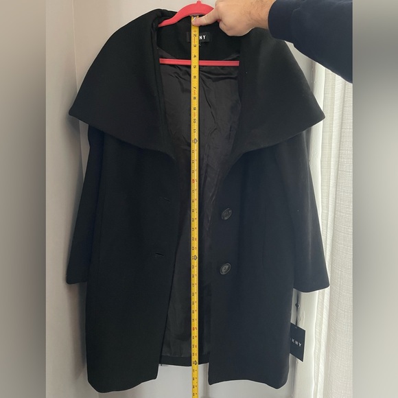 DKNY shawl style wool coat NWT small - Picture 7 of 8